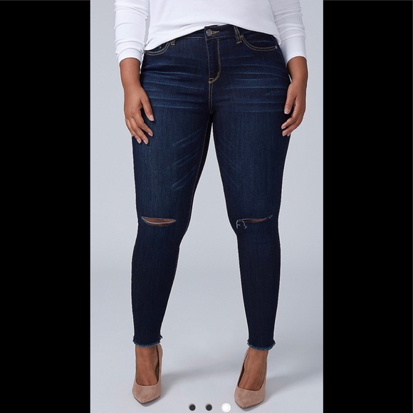 Lane Bryant Women/'s Glitter Coated Ankle Zip Skinny Jeans Size 26 NWT Black 26W